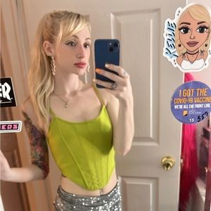 Green corset top